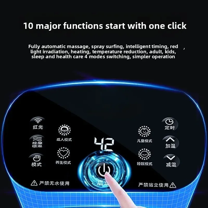

Новый умный гидромассажный бассейн для ног с быстрым PTC-нагревом, 4 режимами, цифровым дисплеем, полностью автоматическим подогревом и функцией домашнего массажа.