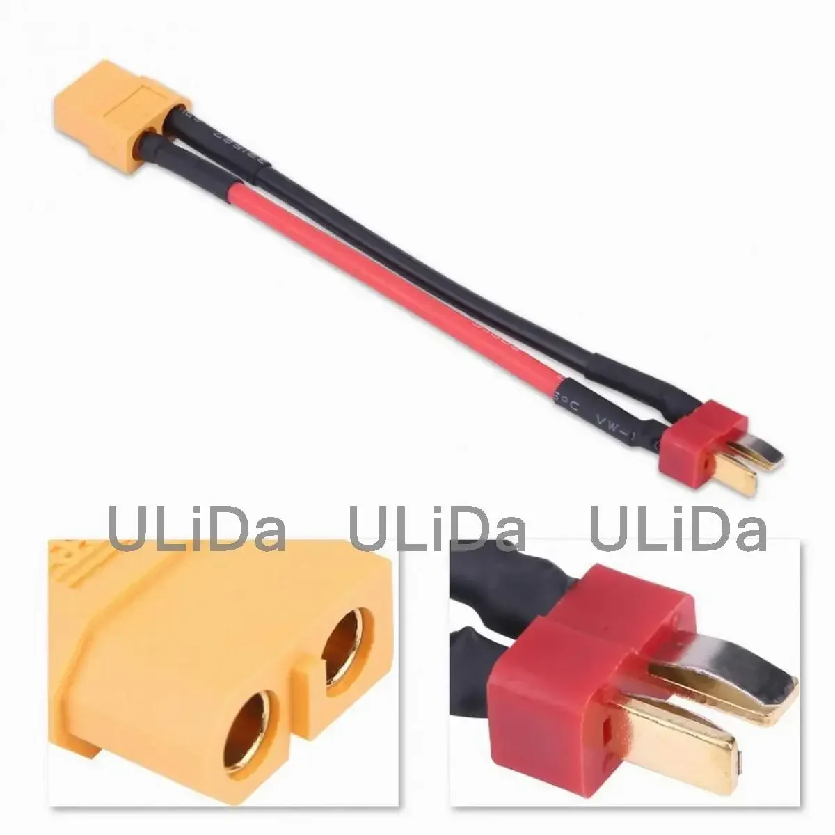 XT60 Female to Deans T-Plug Male Adapter Connector Cable for Lipo Battery 14AWG