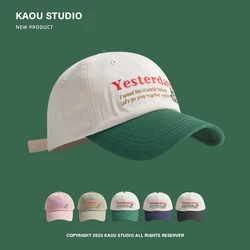 Hat Women's Fashion Korean Style Embroidered Peaked Cap Street Tide Brand Men's Soft Top Spring and Autumn Baseball Cap