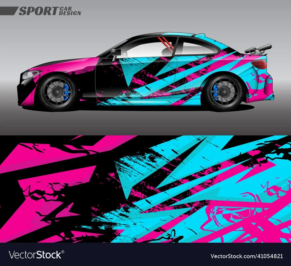 Colorful Racing Print Car Sticker for Universal Large Car Decal Auto Sticker Univers Motorcar Stickers on The Left Right Side
