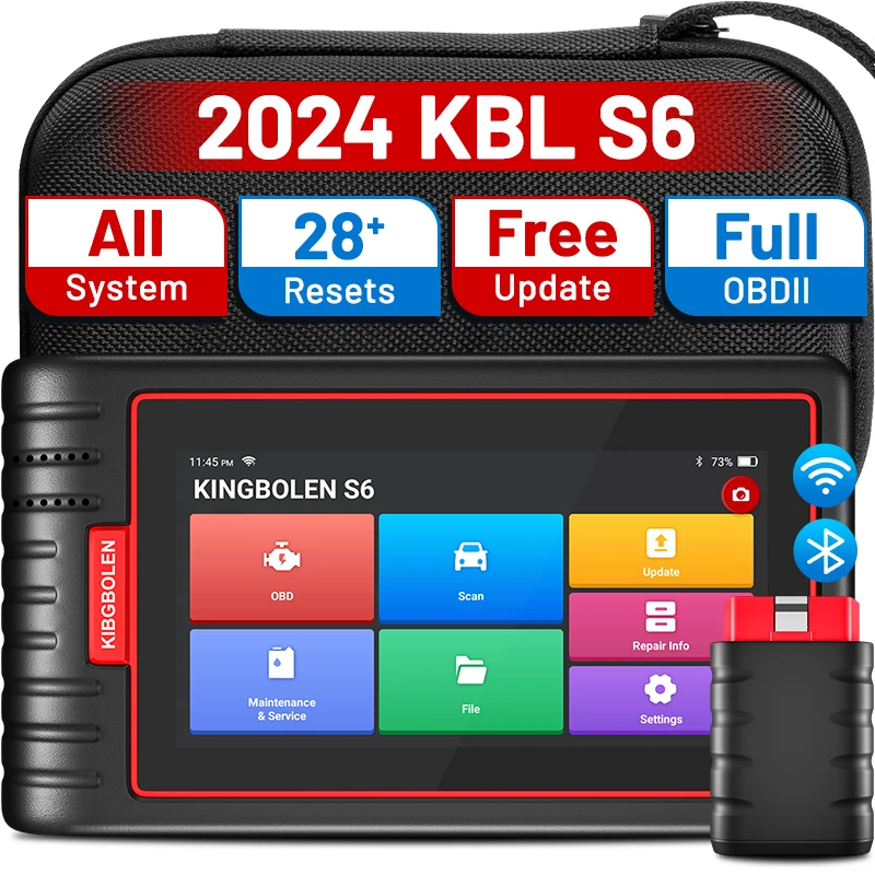 2026 Kingbolen S6 Auto Code Reader All System OBD2 Vehicle Diagnostic Tool Bluetooth Hot Selling Scanner Cars PK ThinkScan Max