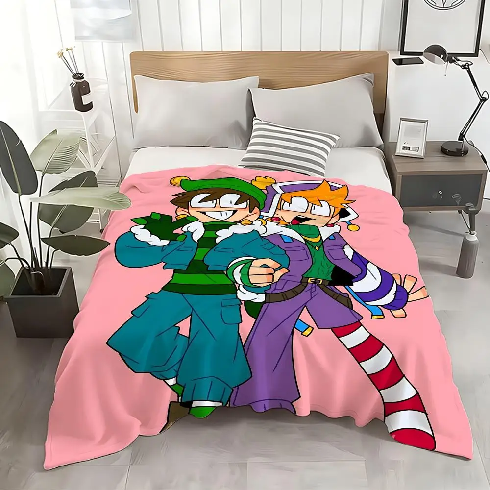 

Classic Games Eddsworld Throw Cozy Soft Flannel Throw Lightweight Skin-Friendly for Sofa Bed Office & Travel