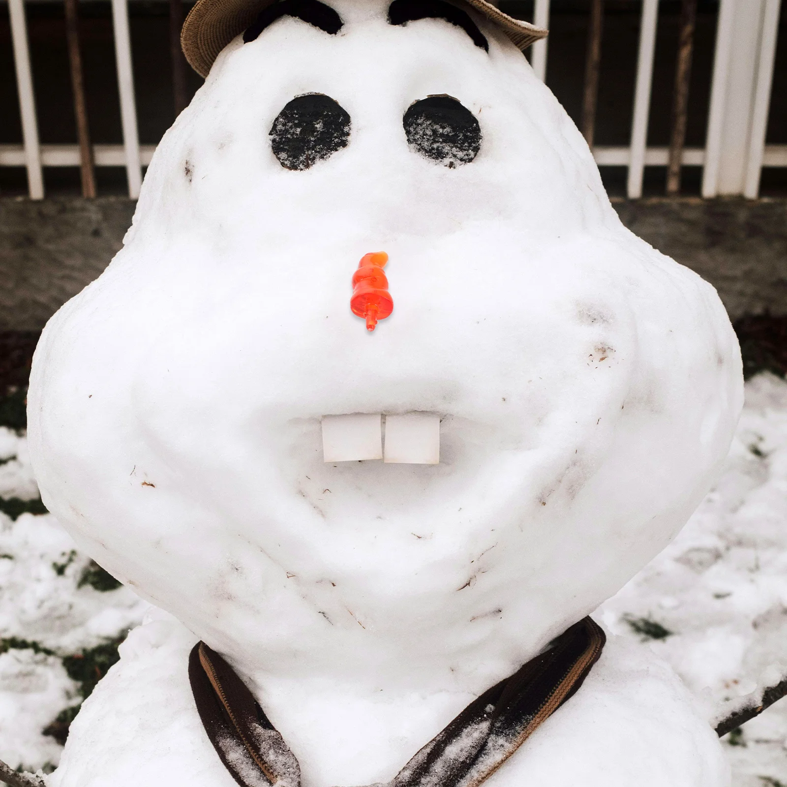 

100Pcs Snowman Nose Accessories Orange Carrot Replacement Durable PVC Plastic for DIY Snowman Making Supplies Christmas Craft