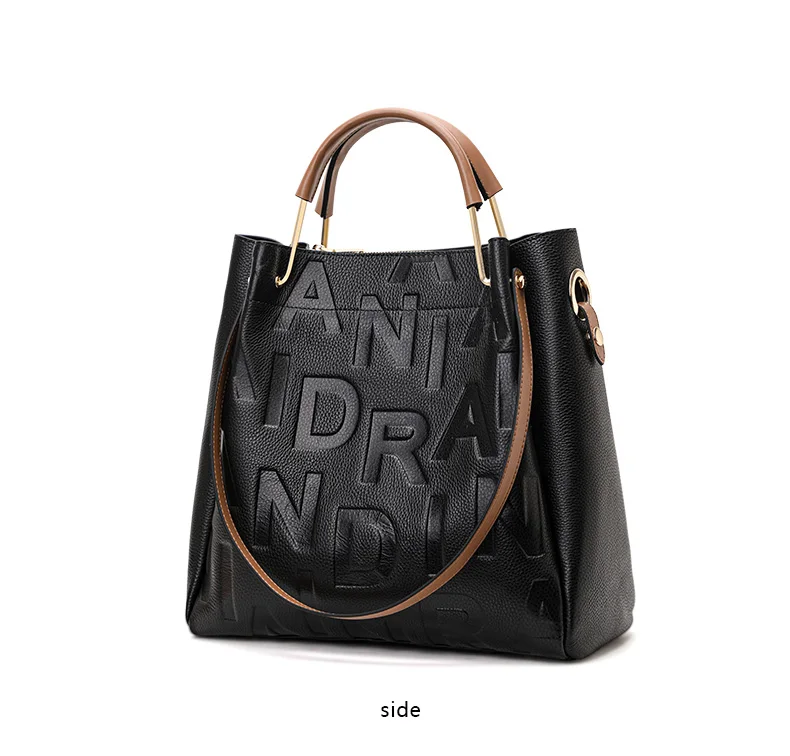 2026 Neue Echtleder-Damenhandtasche, Modische Vielseitige Schulter- und Umhängetasche aus Rindsleder, Große Handtasche für Damen – Detail 8