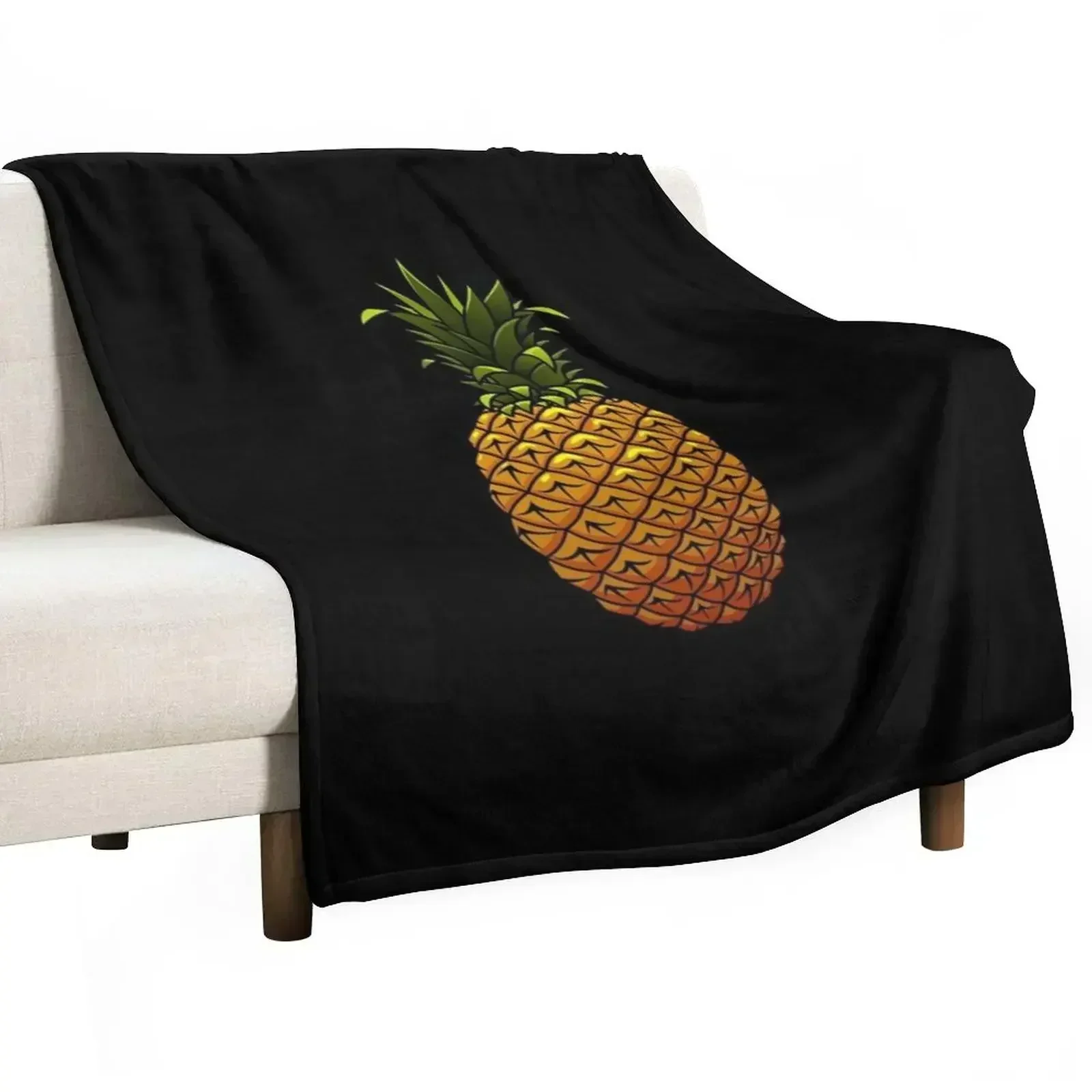 pineapple Throw Blanket Soft Solid Color Blanket for Couch Bed