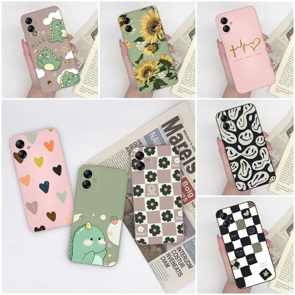 

Чехол для Samsung Galaxy A04E 4G, ультратонкий высококачественный мягкий силиконовый чехол в виде подсолнуха для SamsungA04E 4G, новый дизайн, чехол