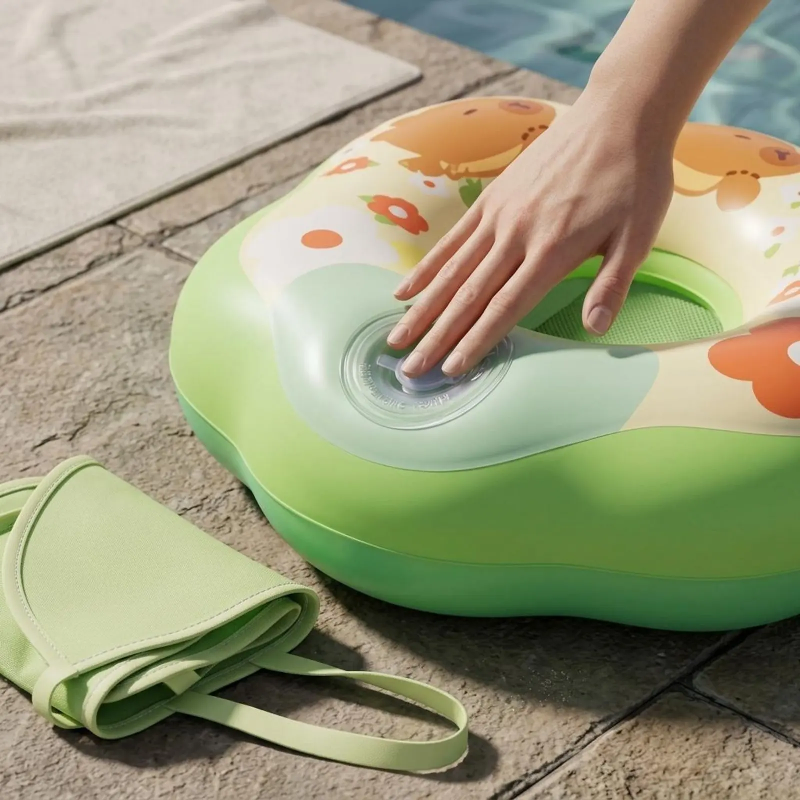 

Baby Swim Float with Canopy Anti-Tip Design Baby Buoyant with Canopy Infant Buoyant Float Underarm Support Infant Floating Seat