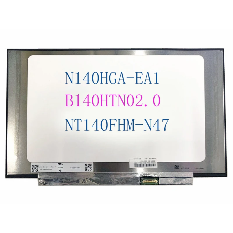 

NT140FHM-N47 B140HTN02.0 N140HGA-EA1 B140HTN02.3 EDP 30Pins 1920*1080 Narrow Bezel Laptop LCD Screen