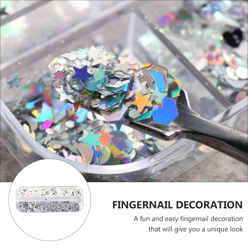 

Nail Patch Glitter Nails Sequins Decor Stickers Decorations for Art Manicures Paillette DIY Fingernail Heart-shaped