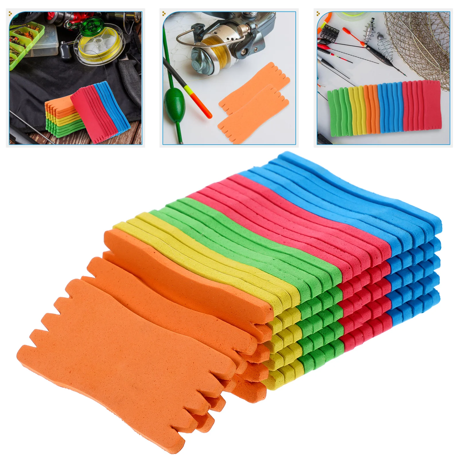 

20pc Foam Fishing Line Spools Ultralight Portable Reel Storage Winder EVA Material Small Size Hooks Trip Gear
