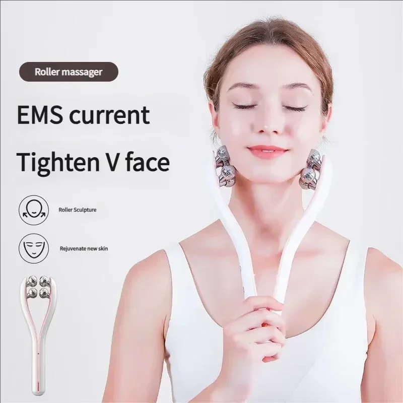 V-Face Beauty EMS Roller Facial Massager for Slimming Firming And Lifting - Face Slimming Artifact