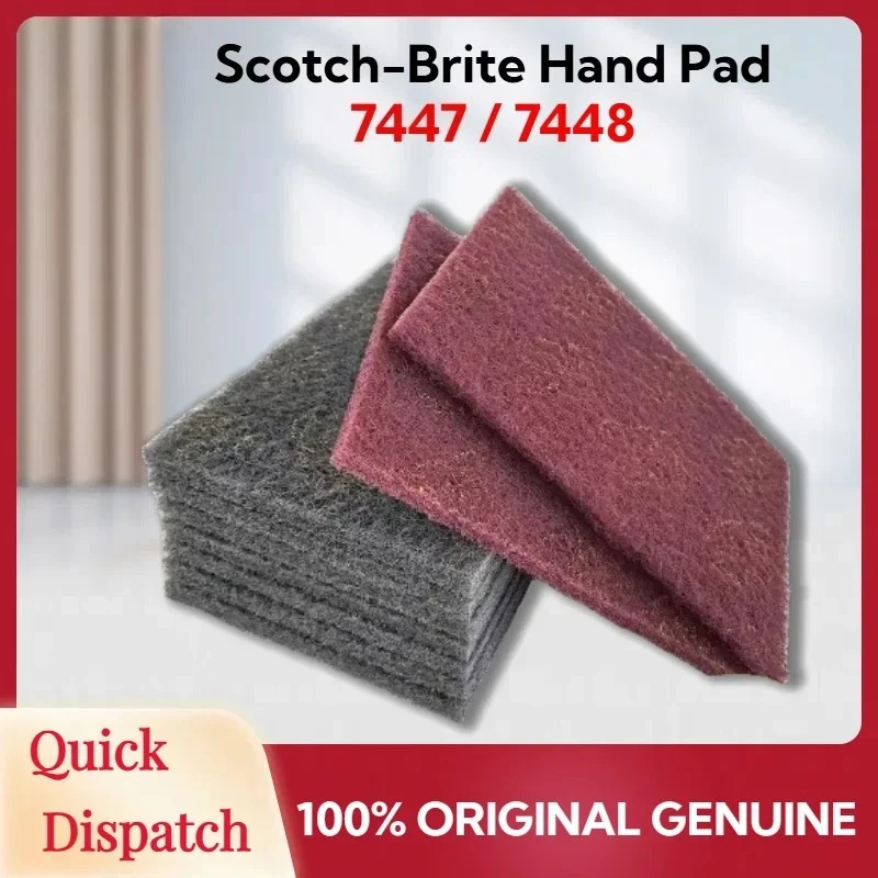 7447/7448 10PCS 6x9in General Purpose Hand Pads Surface Preparation Scuffing Blending Cleaning Maroon Abrasive Pads