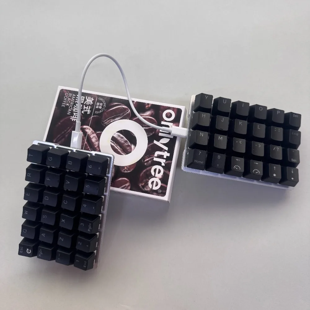 X10 Planck Split Keyboard 48keys Aluminum Base Wired Single-mode Hot Swap RGB Keyboard Cherry Red Switch QMK Gaming Keyboard kit