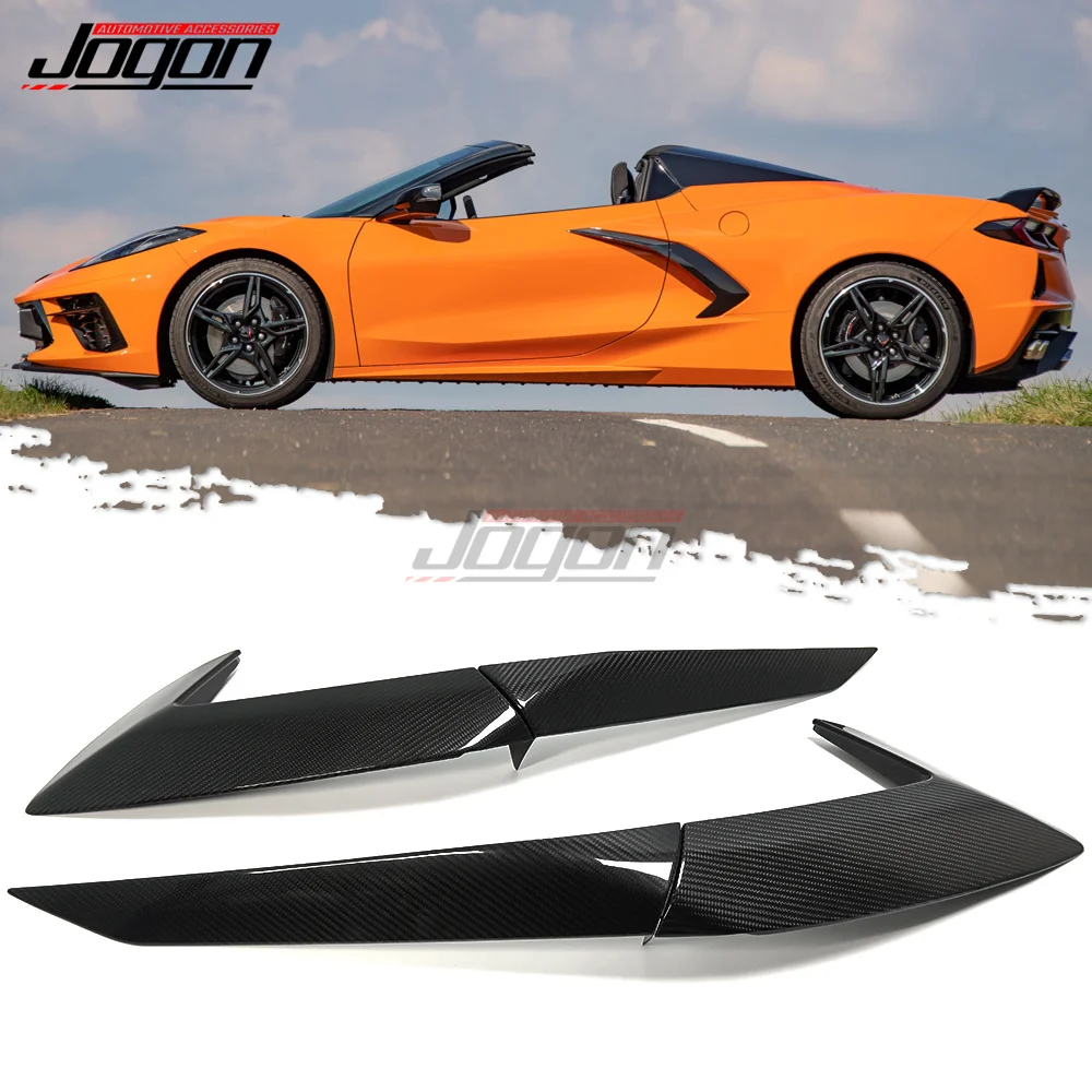 

For Chevrolet Corvette C8 Stingray Convertible Z06 Coupe Real Carbon Fiber Car Door Handle Covers Scoop Garnish Exterior Trim