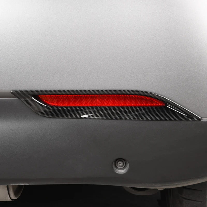 2pcs Car Rear Bumper Fog Light Tail Lamp Reflector Decoration Cover ABS Trim Frame For Smart 453 Fortwo Exterior Accessories