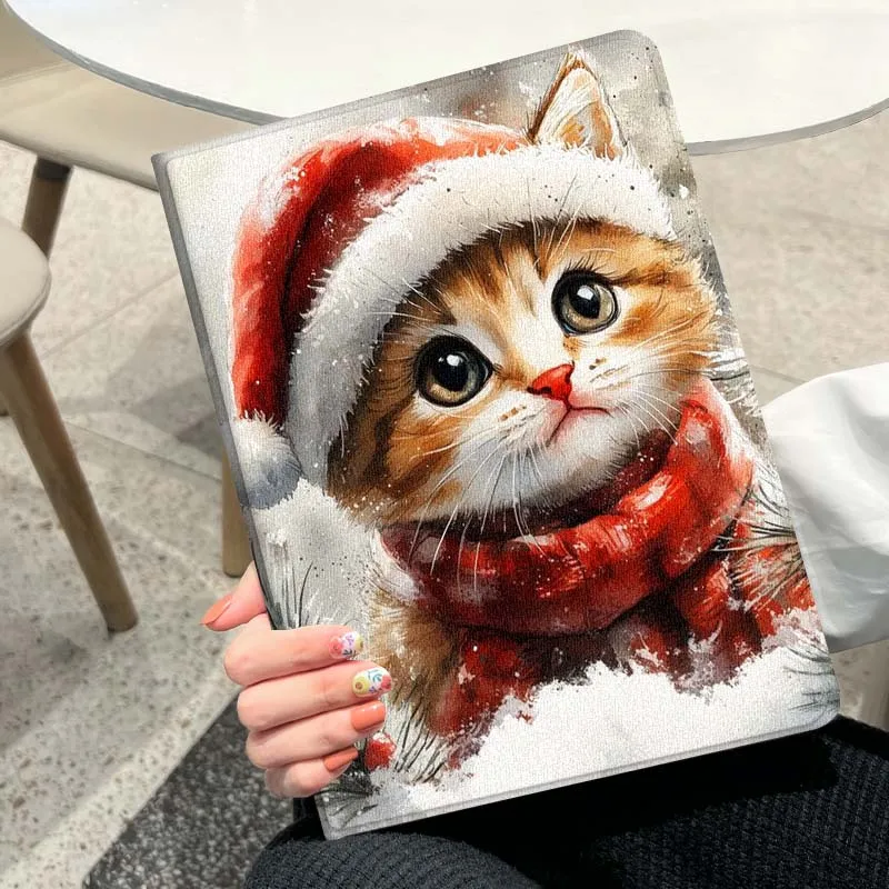 

Cartoon Christmas Cat Art cool For Huawei MediaPad MatePad Air M6 M5 M2 T10s T5 C5e 10 11 12 X 10.8 SE Pro Cover Tablet Case