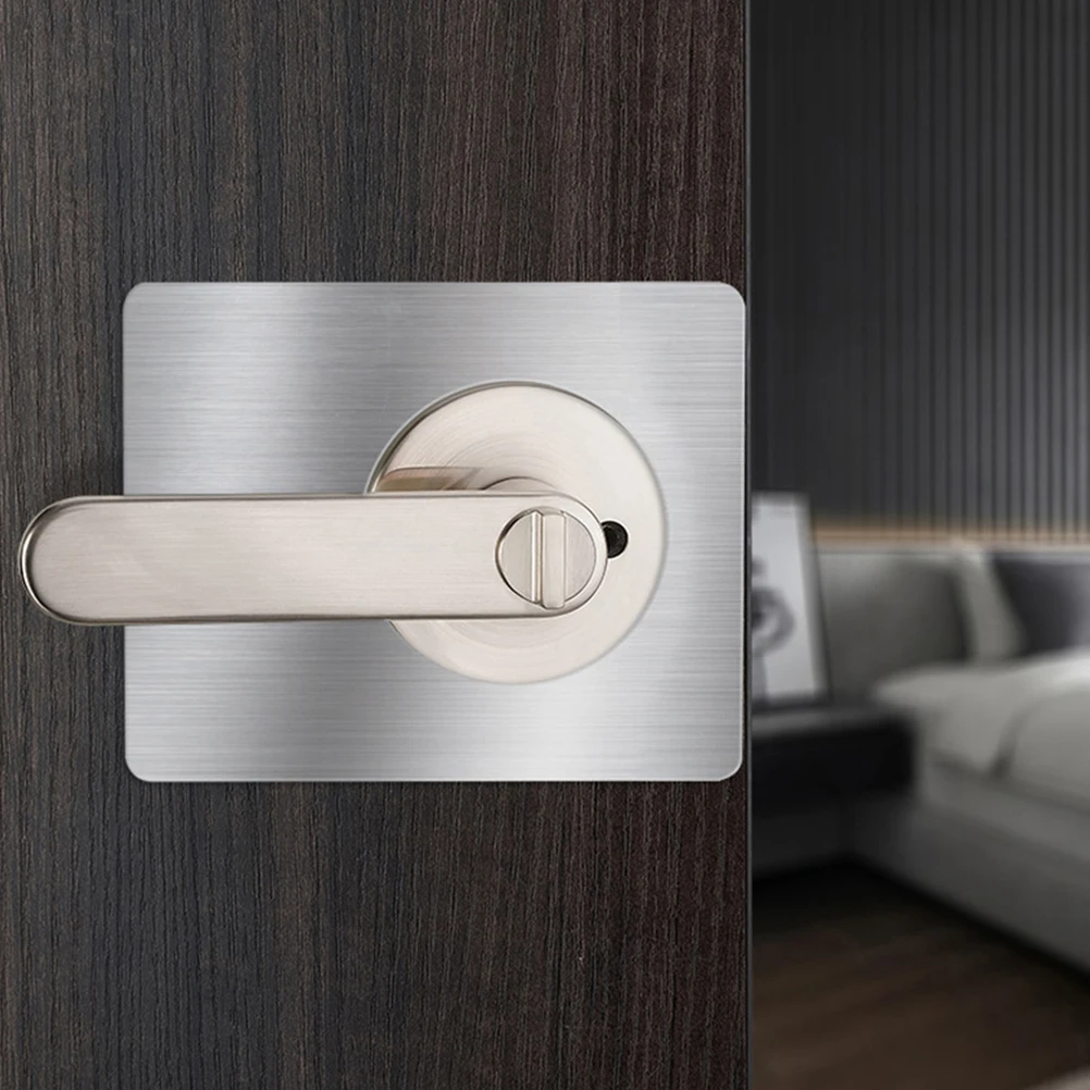 

4pcs Door Repair Plates Reinforcement Stainless Steel Hole Filler Deadbolt Cover Security Fix Kit For Home Doors