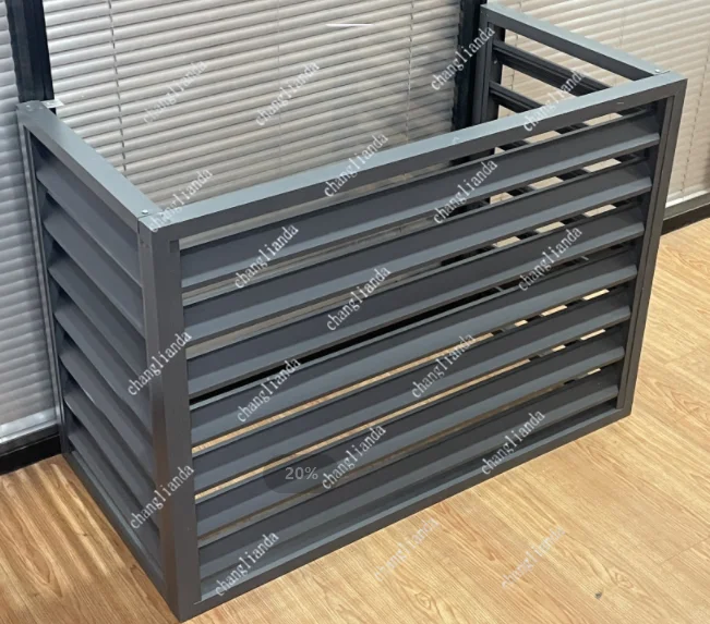 Factory Custom Aluminum Rainproof Louver AC Vent Grill Outdoor Air Conditioner Protective Safety Accessory