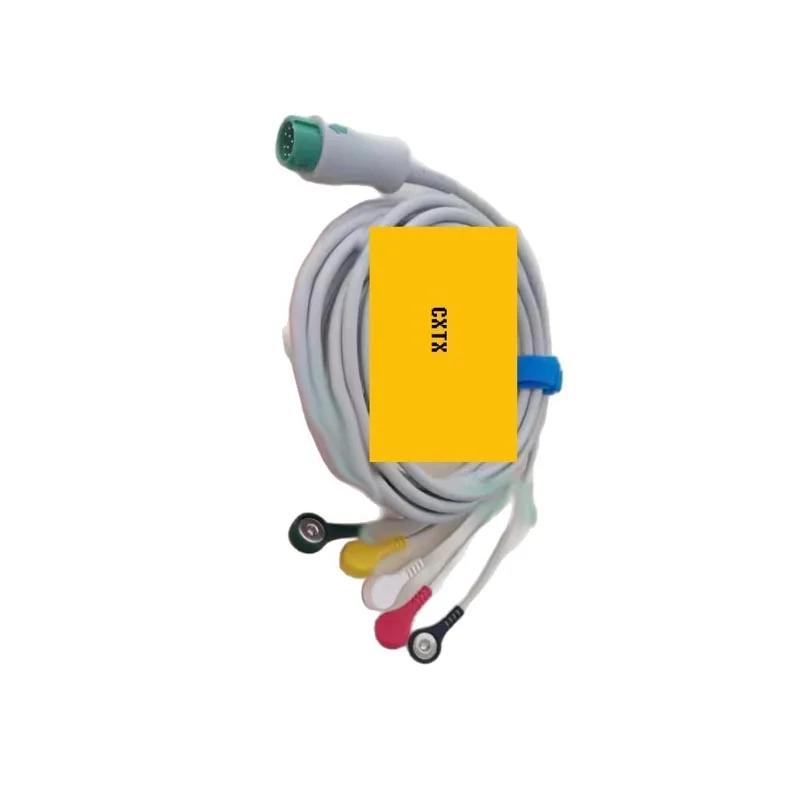 

Lead Wire 12 Pin 5-conductor Integrated IEC Snap on Types ,Medical Accessories