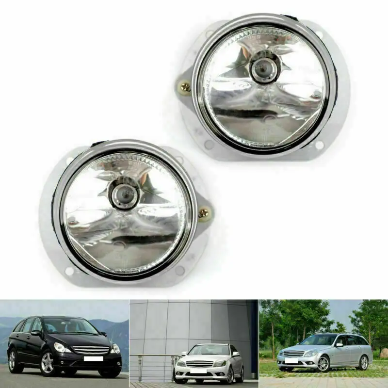 

1Pair L+R Side Front Fog Light Lamp Kit Fit For 2008-2010 Benz SG00 C63 SG50 SG