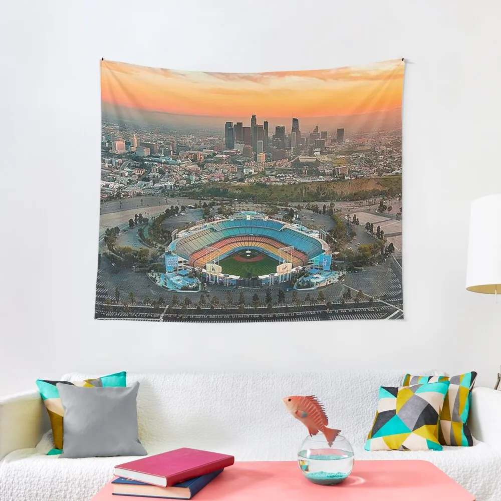 

Dodger Stadium, Los Angeles Baseball Stadium, Old Ballparks, Bleacher Bums, Chavez Ravine Tapestry Funny Bedroom Deco Tapestry