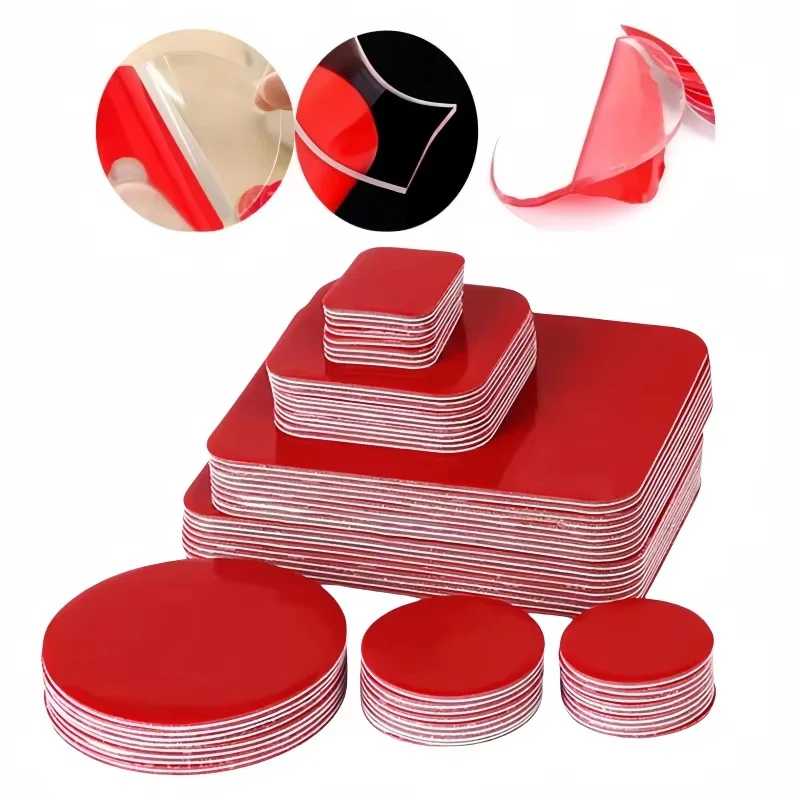 10/20/50pcs Transparent Acrylic Double-Sided Adhesive Tape Strong Adhesive Patch Waterproof No Trace High Temperature Resistance