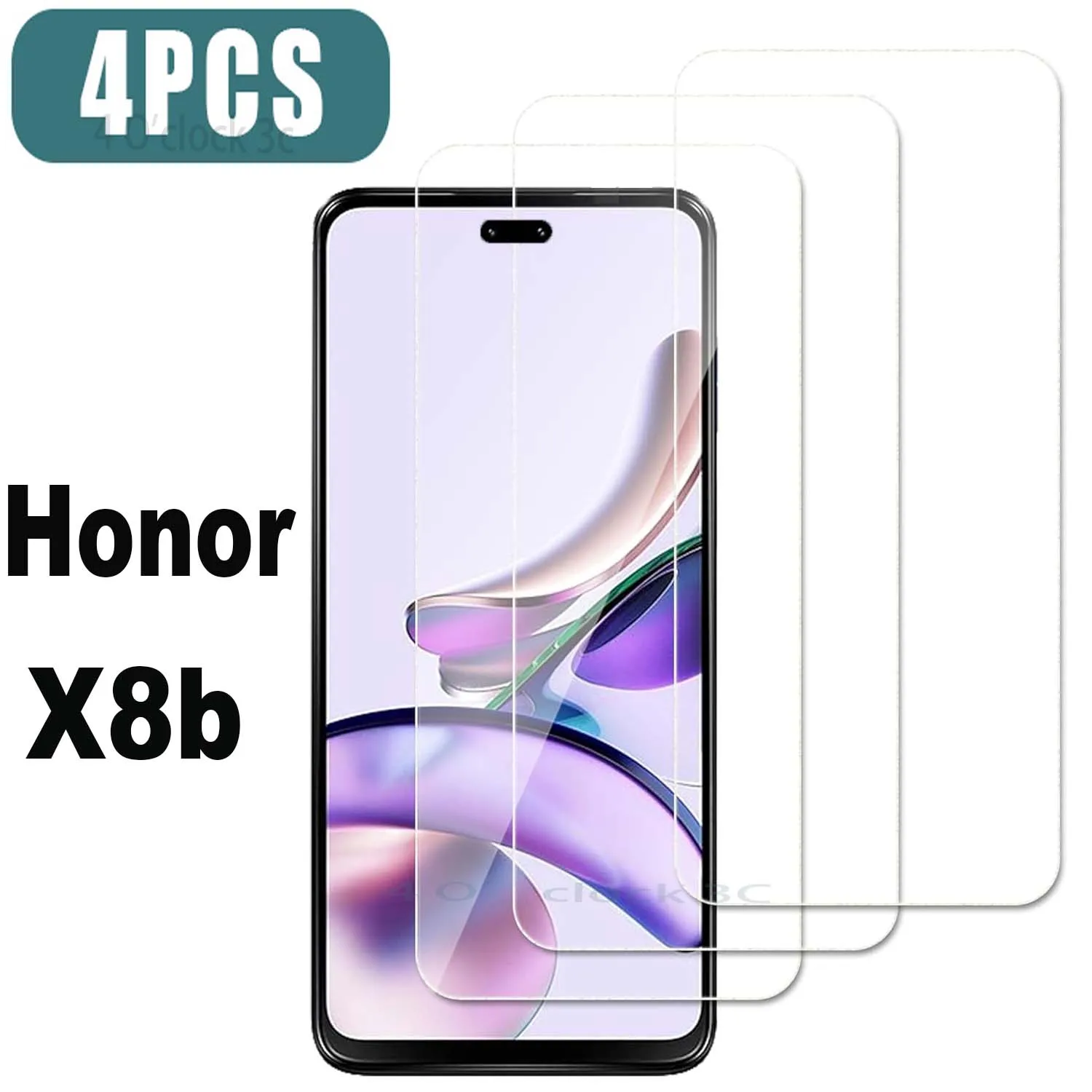 Tempered Glass on Honor X8b Screen Protector 9H Protective HD Clear Scratch Resistant Bubble-Free