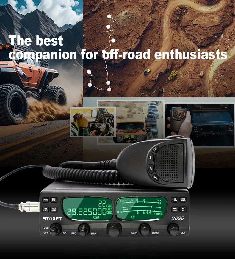 Starft S890 Long Range CB for Radio SSB Mobile for Radio 27MHz Car Marine Vehicle UHF radio with VHF Features