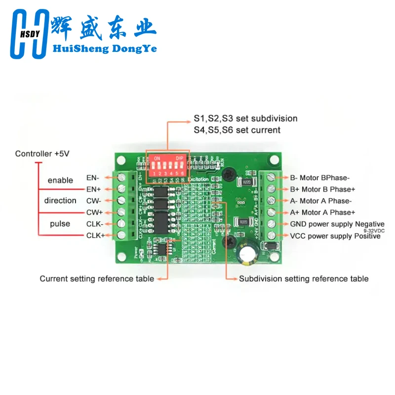 TB6560 Upgrade Version TB6600 NEMA17/NEMA23 Stepper Motor Driver Driver Board 3A 32 Subdivision Not Easy to Burn