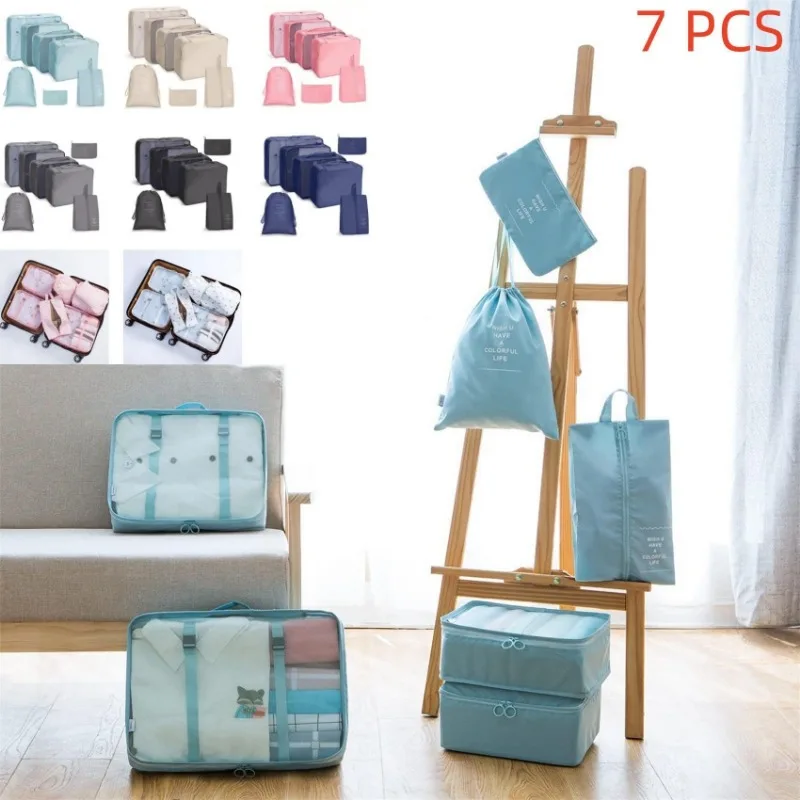 7PCS Travel Storage Bag Set Luggage Underwear Storage Bag Clothes Organiser Large Capacity Storage Bag