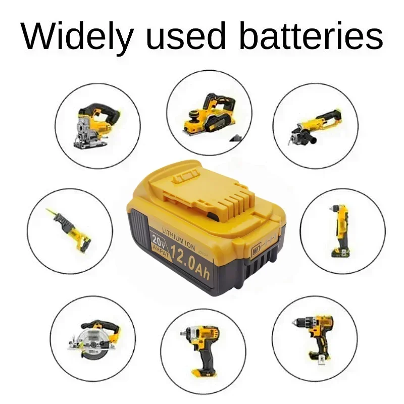 100% Original 12000mAh 20V for Dewalt Power lpega Tool Battery DCB206 20V Battery DCB206 20V Battery DCB205 DCB200 DCB204-2