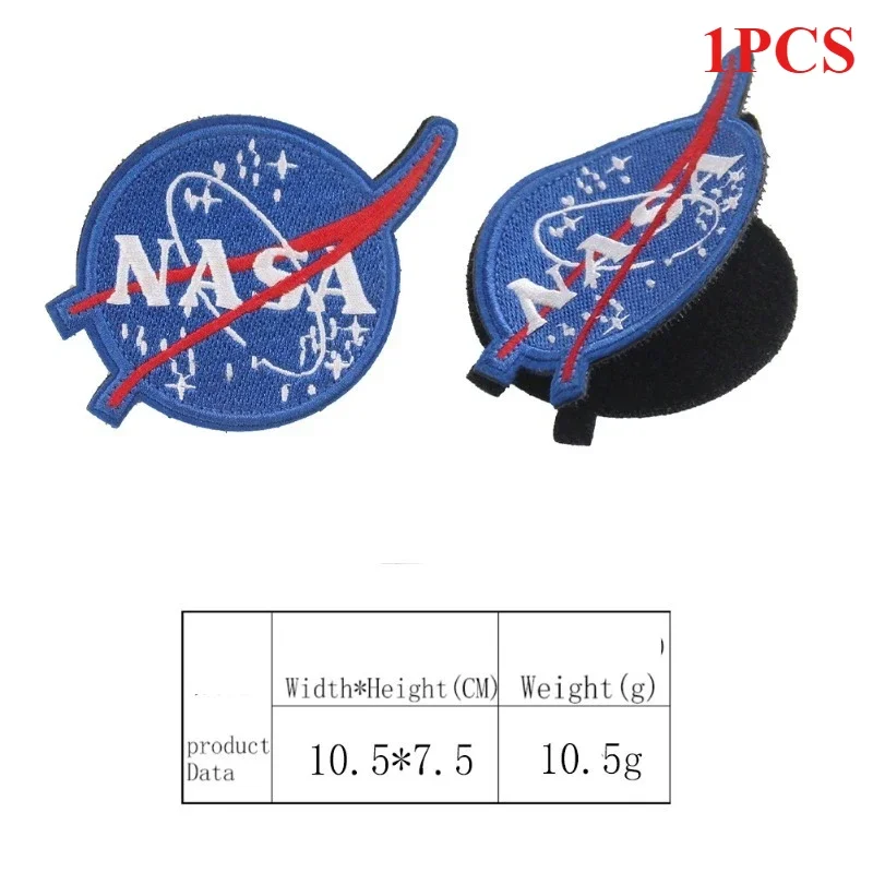 Parches adhesivos de tela con borde quemado de alta gama, serie aeroespacial Nasa Velcro, accesorios de ropa de dibujos animados, parches adhesivos para ropa