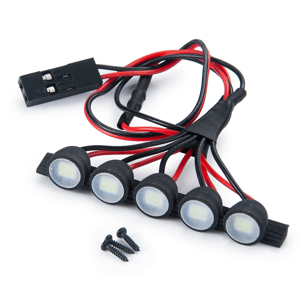 YEAHRUN RC na dach samochodowy lampa listwa świetlna LED dla Axial SCX24 AXI00006 Ford Bronco 4WD 1/24 gąsienica RC części do ulepszenia samochodów