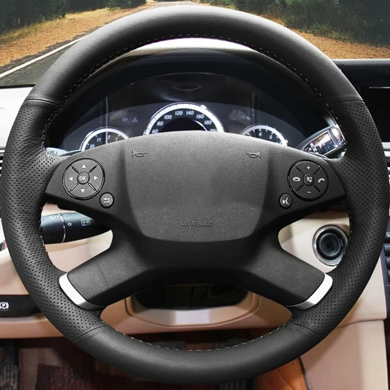 Custom Car Steering Wheel Braid Cover 100% Fit For Mercedes Benz E-Class W212 E 300 260 200 2009-2013 Auto Interior Accessories