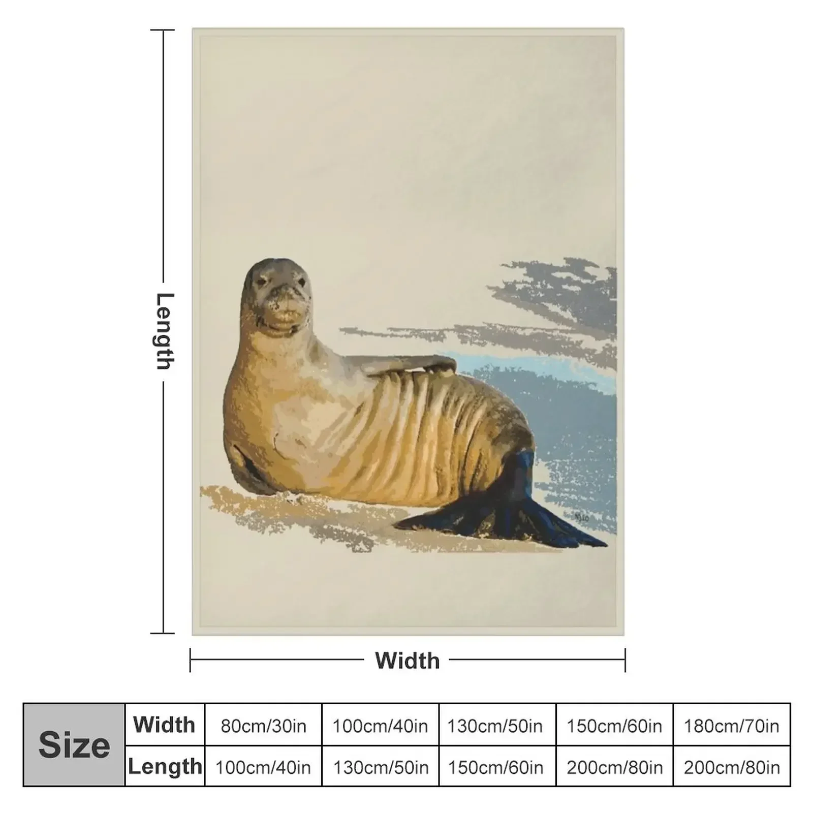 Hawaiian Monk Seal Throw Blanket Comforter Travel Blankets