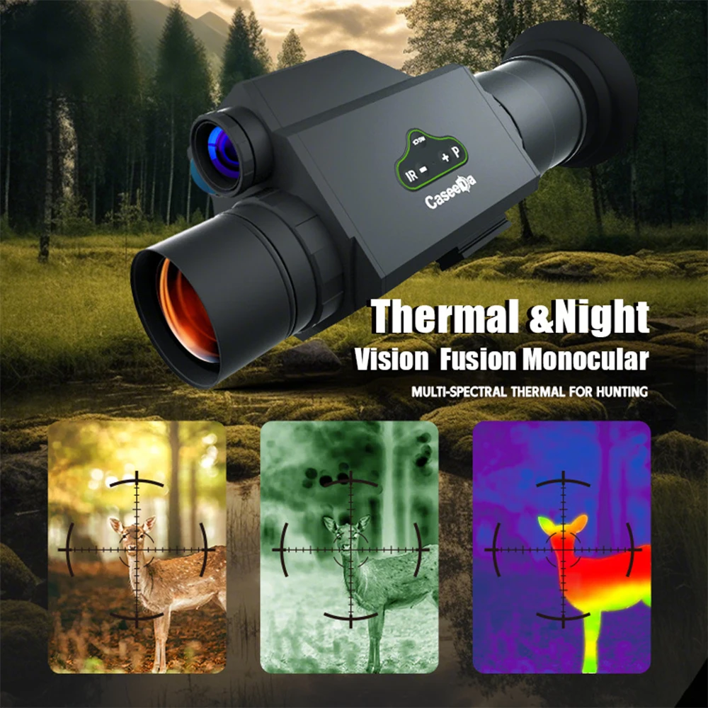 

MV265 Универсальный полноцветный прицел ночного видения и тепловизионный прицел 4K, 7-кратный зум, дальность действия 500 м для охотничьего телескопа