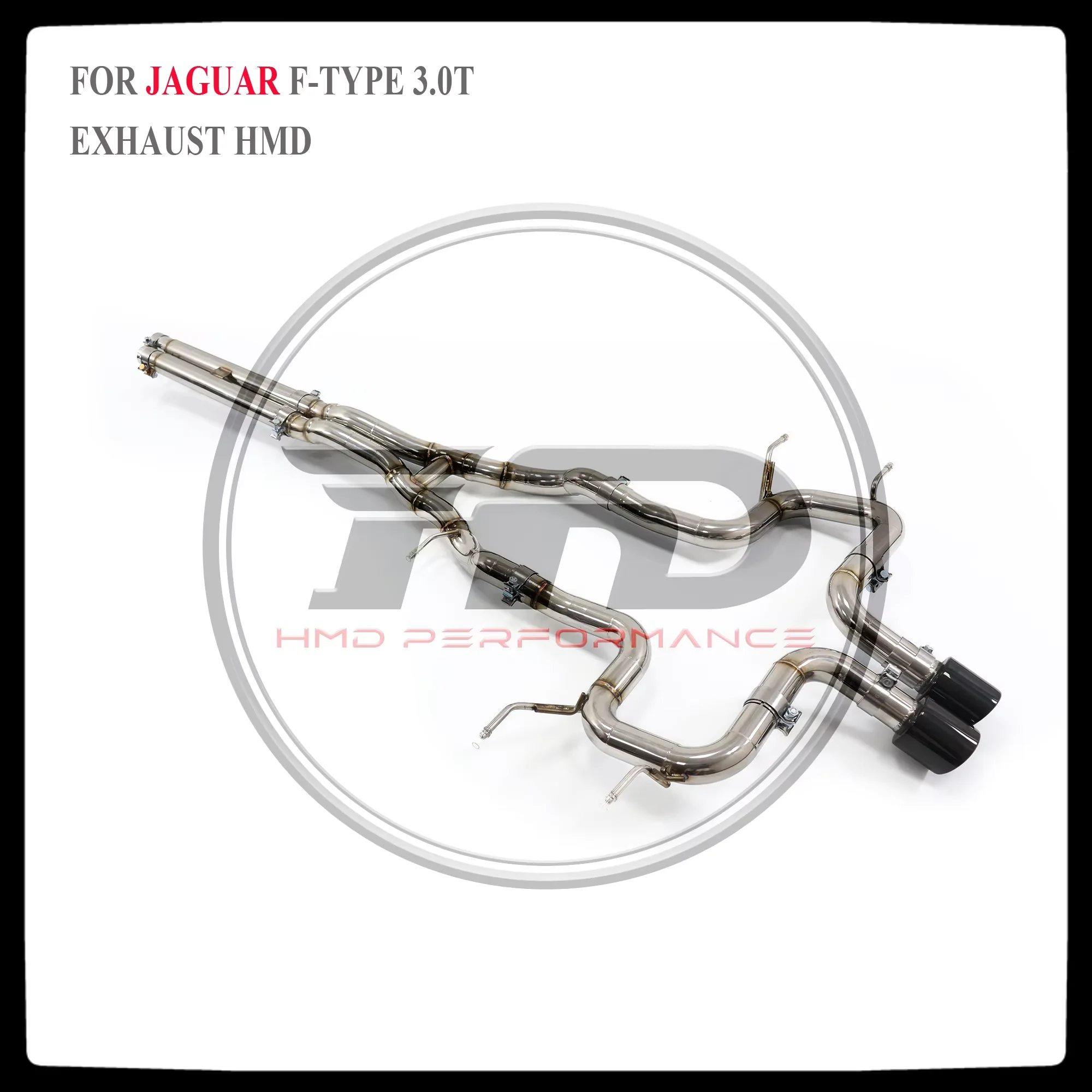 HMD Hot sale Stainless Steel  Exhaust System Catback For Jaguar F-type 3.0T Without Muffler Valves Auto Modification