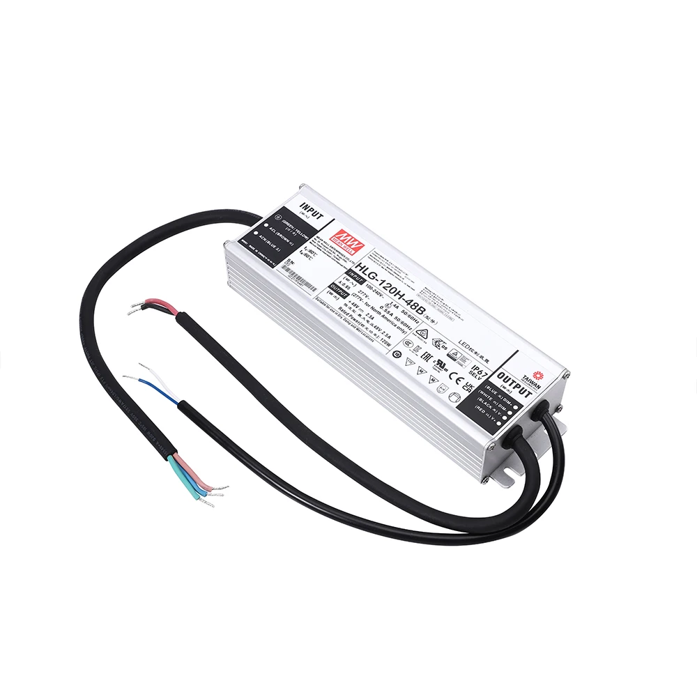 Meanwell 120W power supply dimmable led driver HLG-120H-48B 2500mA 24-48V for Samsung QB288 led lamp boards lm301b lm301h