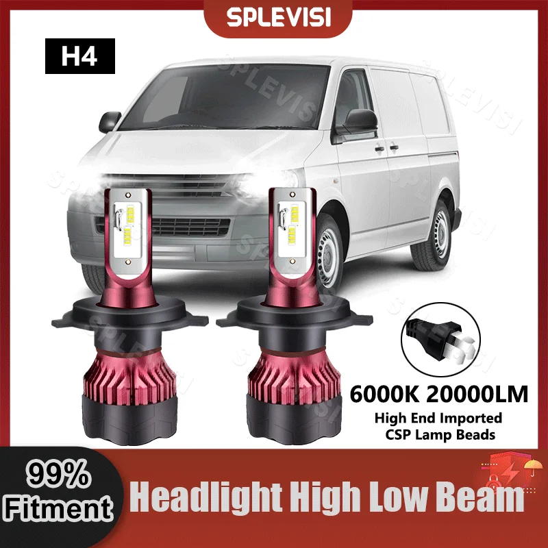 LED Headlight High Low Light 9003/H4 For VW TRANSPORTER MK4 990 1991 1992 1993 1994 1995 1996 1997 1998 1999 2000 2001 2002 2003