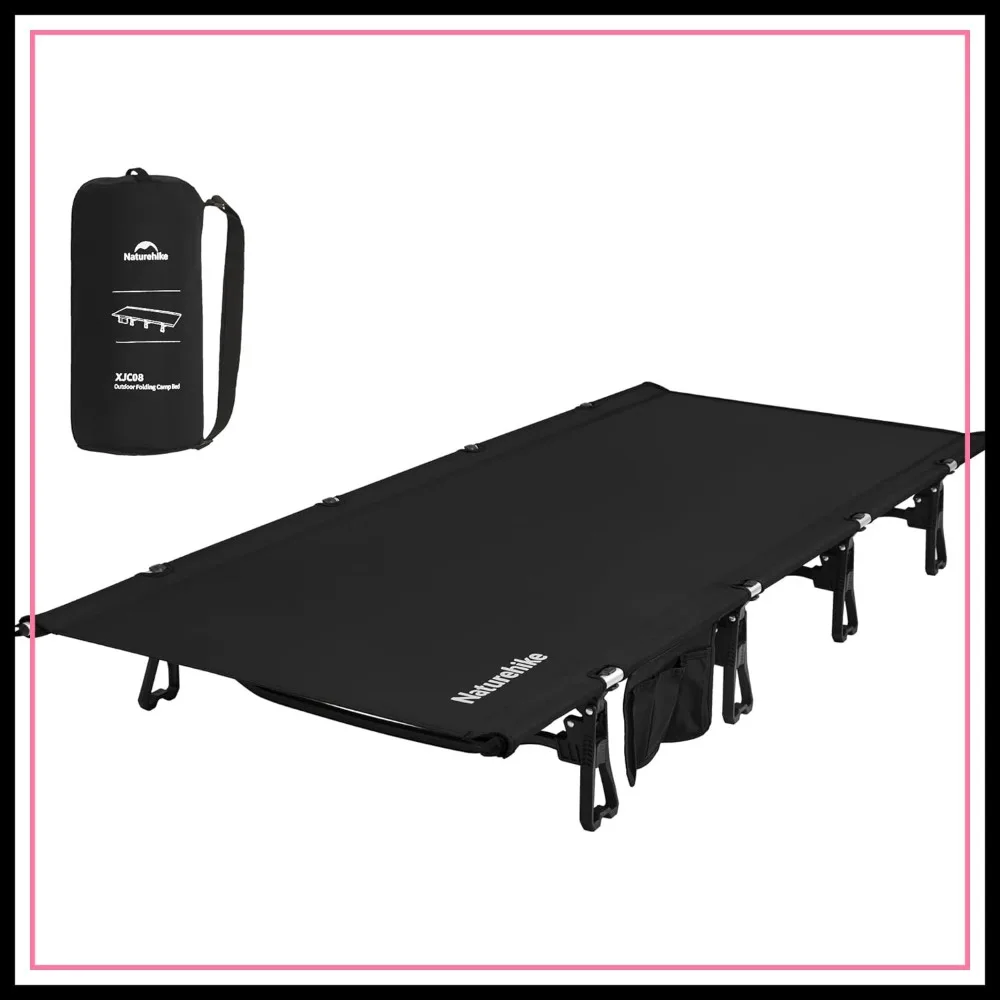 

Extra Wide Camping Cot 29.5in, Folding Lightweight Portable Bed for Outdoor Travel Beach