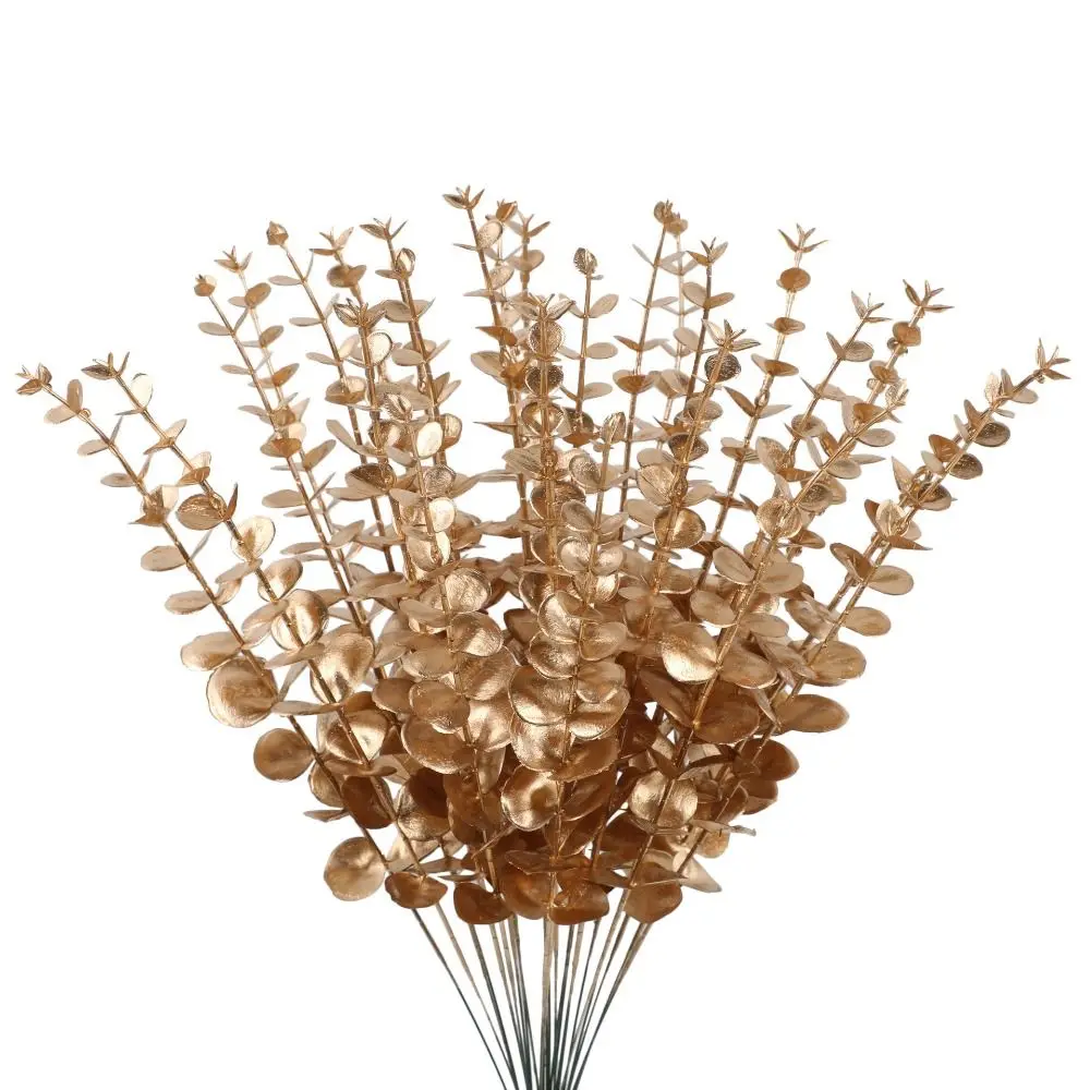 

10Pcs/set Easy Use Plastic Artificial Eucalyptus Leaf Eucalyptus Simulation Fake Eucalyptus Plants Do Not Fade Flower Bouquet