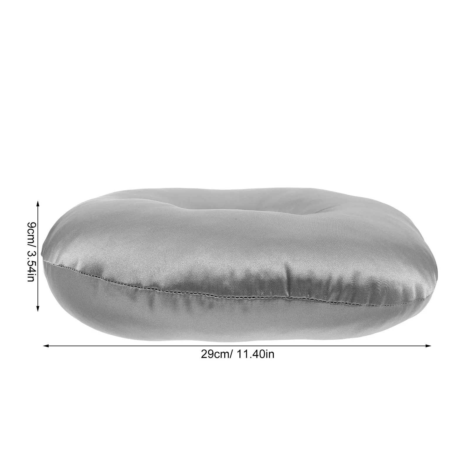 Ear Piercing Pillow for Side Sleepers Adult Sensitive Ear Protection PP Cotton Satin Cushion 29x29x9cm