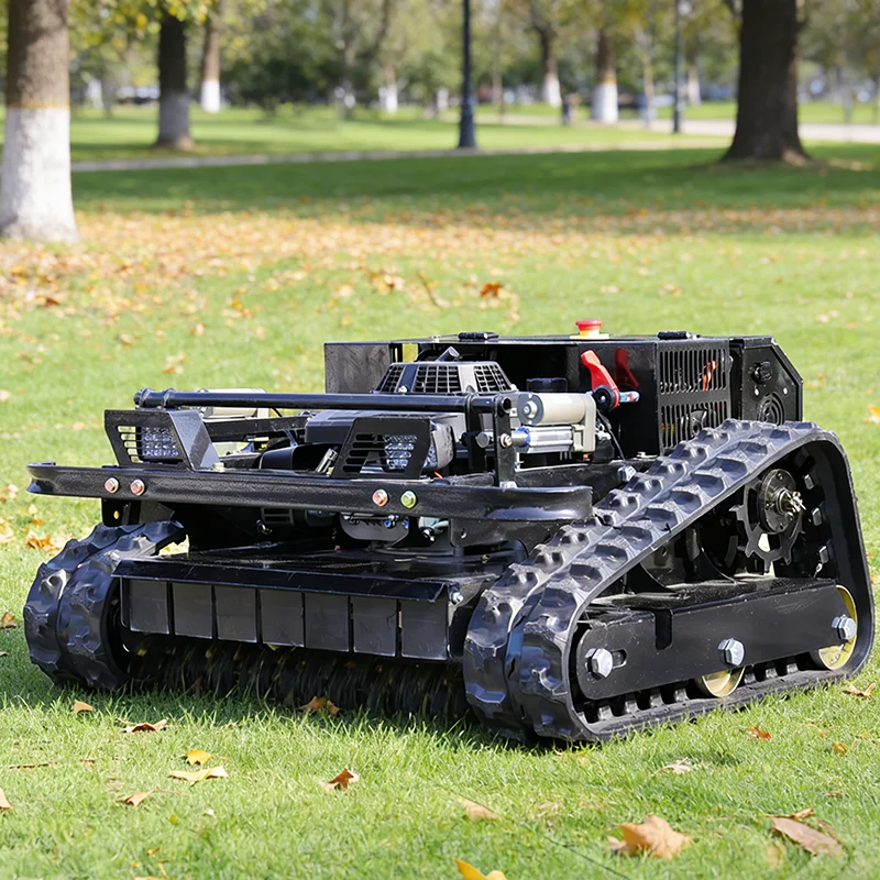 

Customized all-terrain tracked lawn mower for farms and orchards, remote-controlled weed and lawn cleaning machine