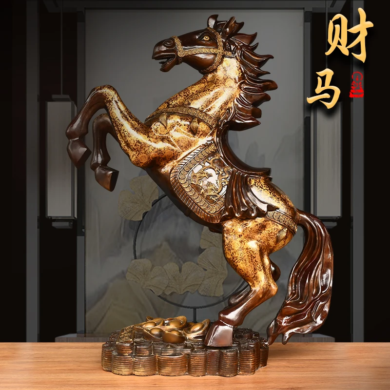 

Brass Horse To Success Decoration Pure Copper Wealth Zodiac Horse Full Copper Immediately Jump Galloping Handicraft