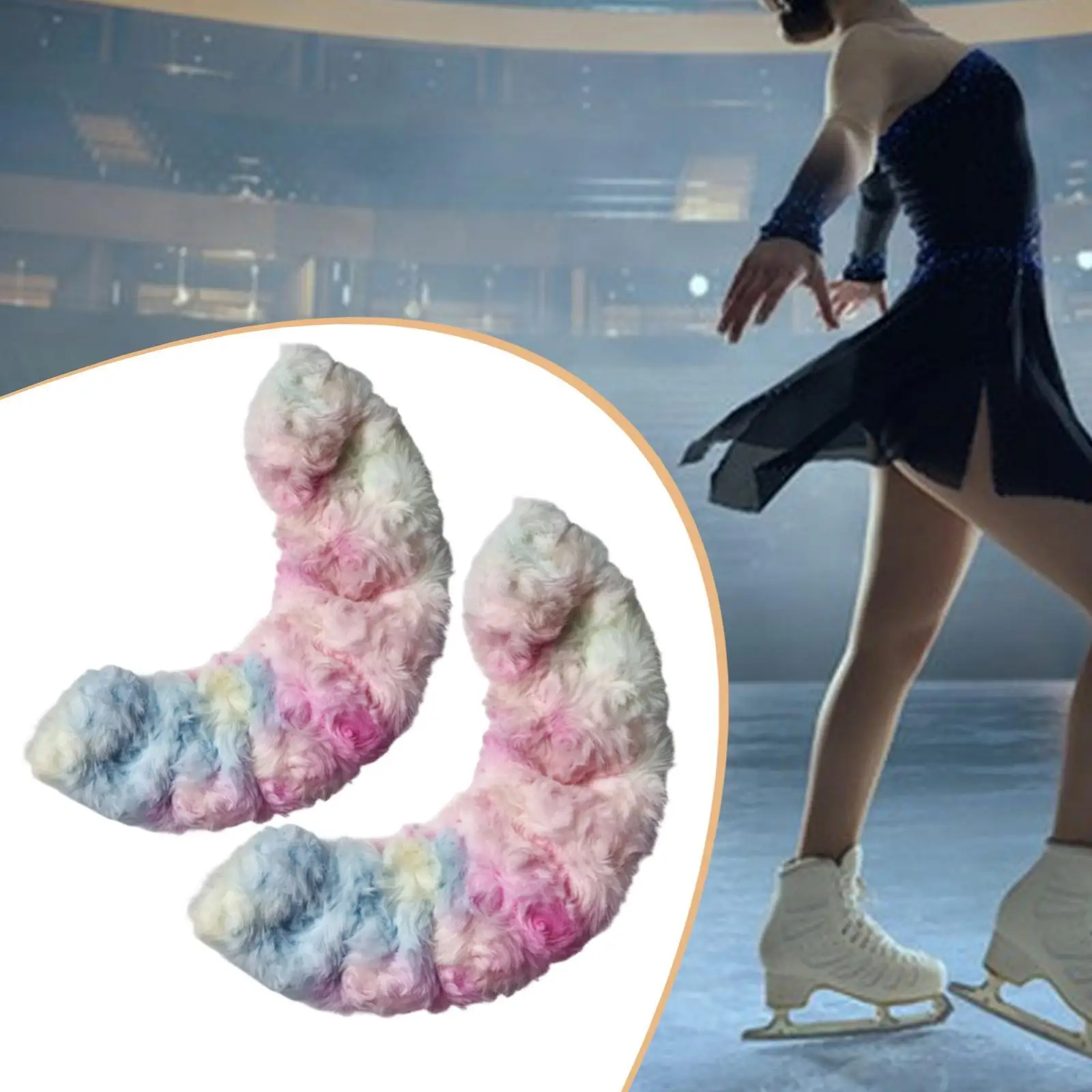 Soft Acrylic Fiber Skate Covers Anti Scratch Blade Protection for Skating Guards Ice Skates Adult Equipment