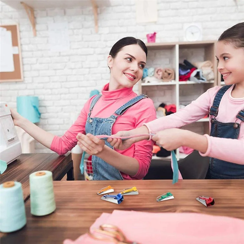 ABHB-바이어스 테이프 메이커 키트 5가지 크기 1/4In 3/8In 1/2In 3/4In 1In DIY 퀼팅 도구 키트 패브릭 봉제 및 퀼팅용