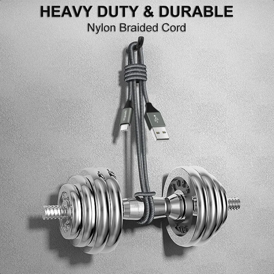 كابل USB A إلى USB C طويل 10 قدم 2 حزمة شحن سريع من النوع C سلك شاحن لهاتف iPhone 17 16 15 Pro Max Plus Air 16e Samsung Galaxy