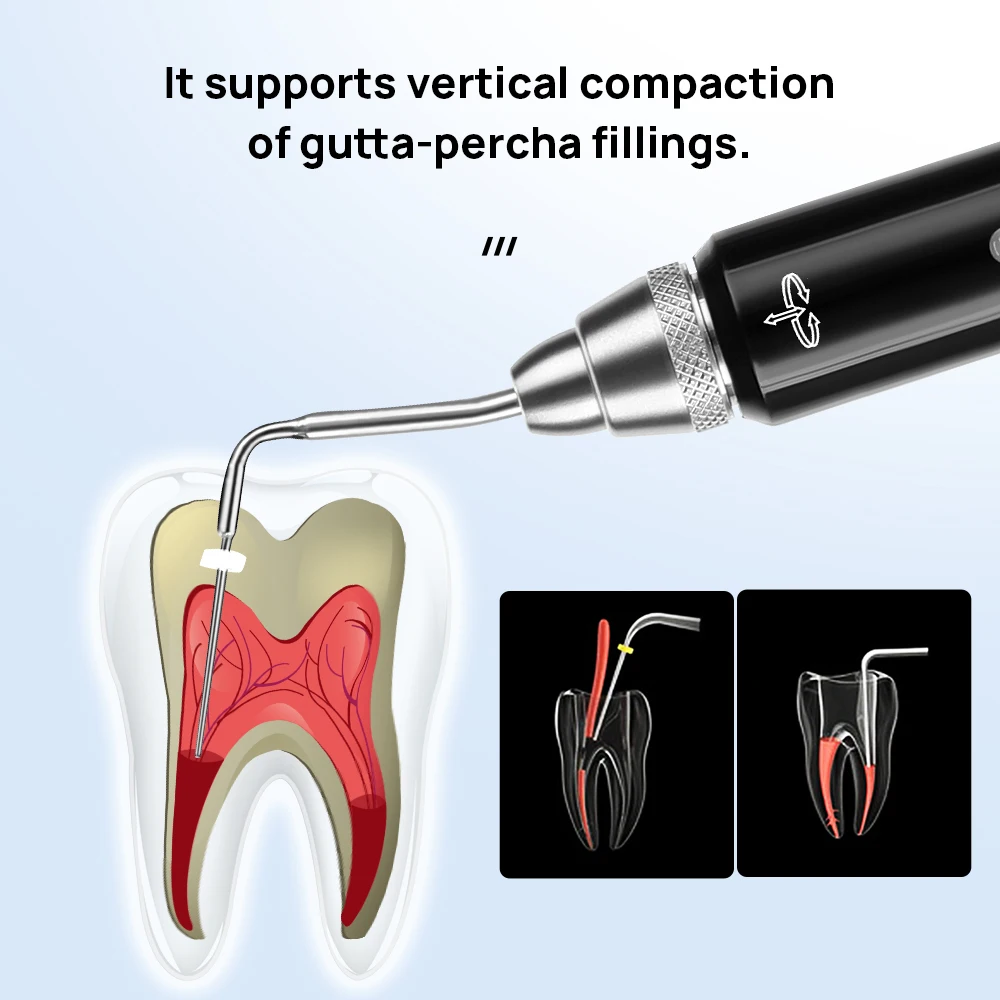 Azdent Dental Cordless Wireless Gutta Percha Obturation System Endo Heated Pen+ 2 Tips