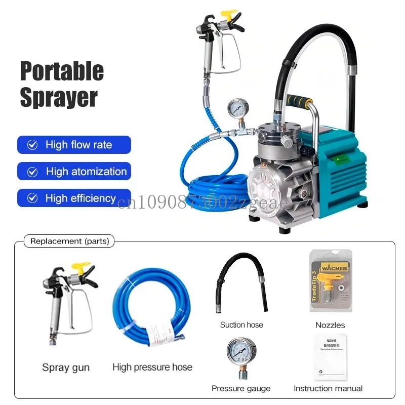 8L Small Portable Electric Spray G Un High Power Home Painting，4500W Airless Paint Sprayer Machine