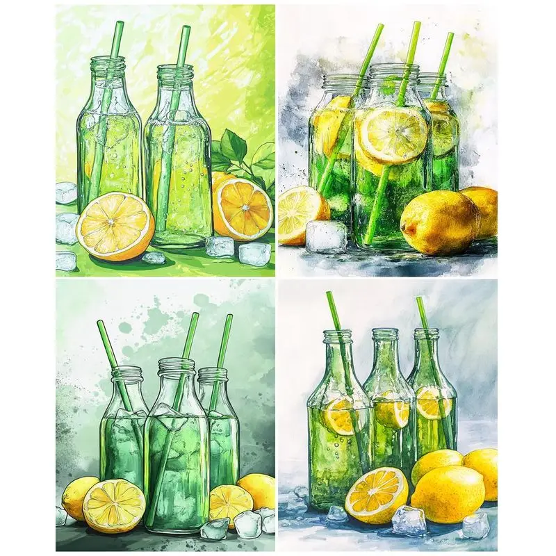 CHENISTORY Coloring By Number Lemonade Kits Home Decor Oil Painting By Numbers Drawing On Canvas HandPainted Art Gift DIY